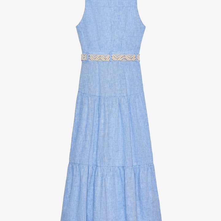 Moudda ZARA - Robe Midi Chemisier Chambray - Revers & Ceinture - Tunisie 2