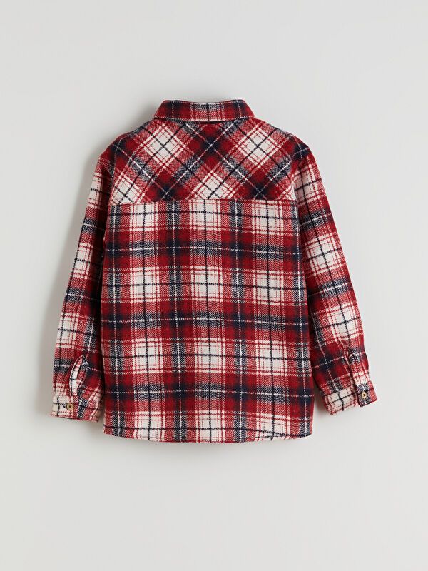 Moudda LC Waikiki - Chemise tissée manches longues Garçon Carreaux bordeaux - Tunisie 3