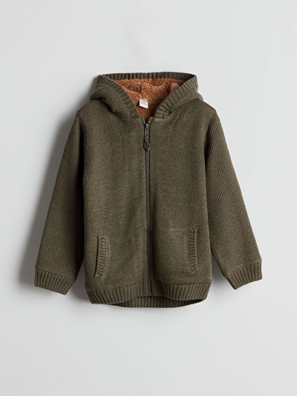 Moudda LC Waikiki - Cardigan en tricot Garçon Mélange kaki - Tunisie 1