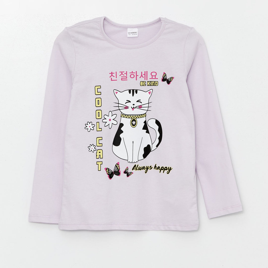 Moudda LC Waikiki - Pyjama en jersey manches longues moyen Fille Lilas - Tunisie 2