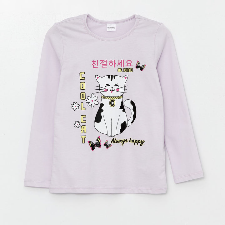 Moudda LC Waikiki - Pyjama en jersey manches longues moyen Fille Lilas - Tunisie 2