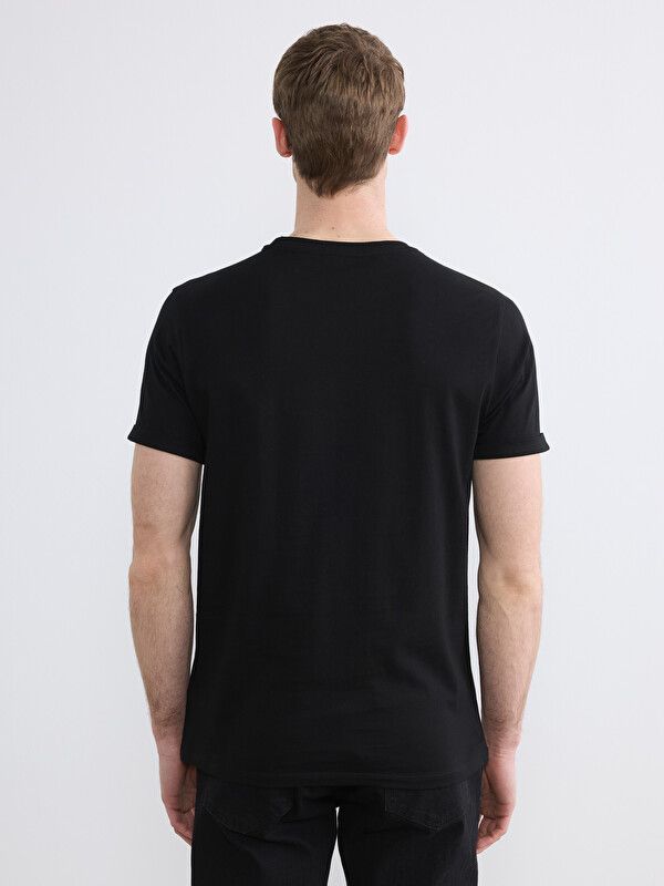 Moudda LC Waikiki - T-shirt basique col rond manches courtes en jersey pour Homme couleur Noir - Tunisie 4