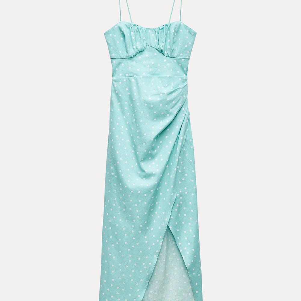 Moudda ZARA - Robe corset à pois en lin extensible ouverture latérale - Tunisie 2