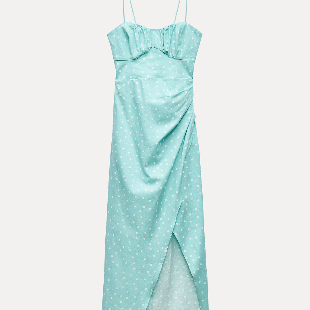 Moudda ZARA - Robe corset à pois en lin extensible ouverture latérale - Tunisie 2