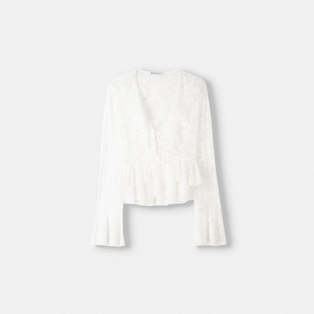 Moudda BERSHKA - Chemisier col bateau volants - Tunisie 1