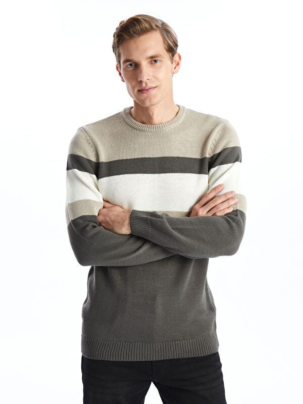 Moudda LC Waikiki - Pull tricot à rayures pour Hommes - Tunisie 1