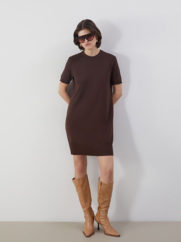 Moudda LC Waikiki - Robe tricot Femme Brun foncé - Tunisie 1