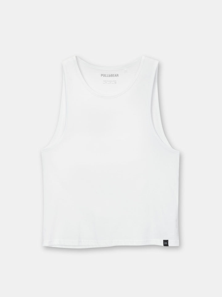 Moudda PULL & BEAR - T-Shirt Basique Bretelles En Ligne - Tunisie 3