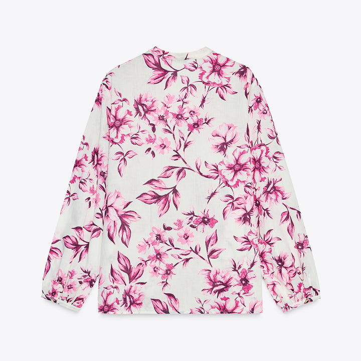 Moudda ZARA - Ensemble Blouse Coton Imprimée - Col Caja - Tunisie 2