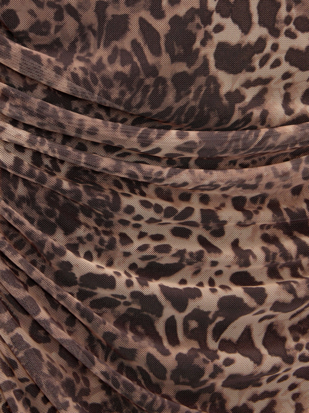 Moudda PULL & BEAR - Robe Midi Asymétrique Fronce Ceinture Tulle Imprimé - Tunisie 2