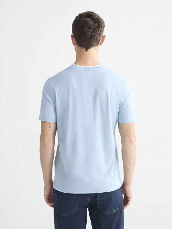 Moudda LC Waikiki - T-shirt imprimé manches courtes en jersey pour Homme couleur  Bleu clair - Tunisie 4