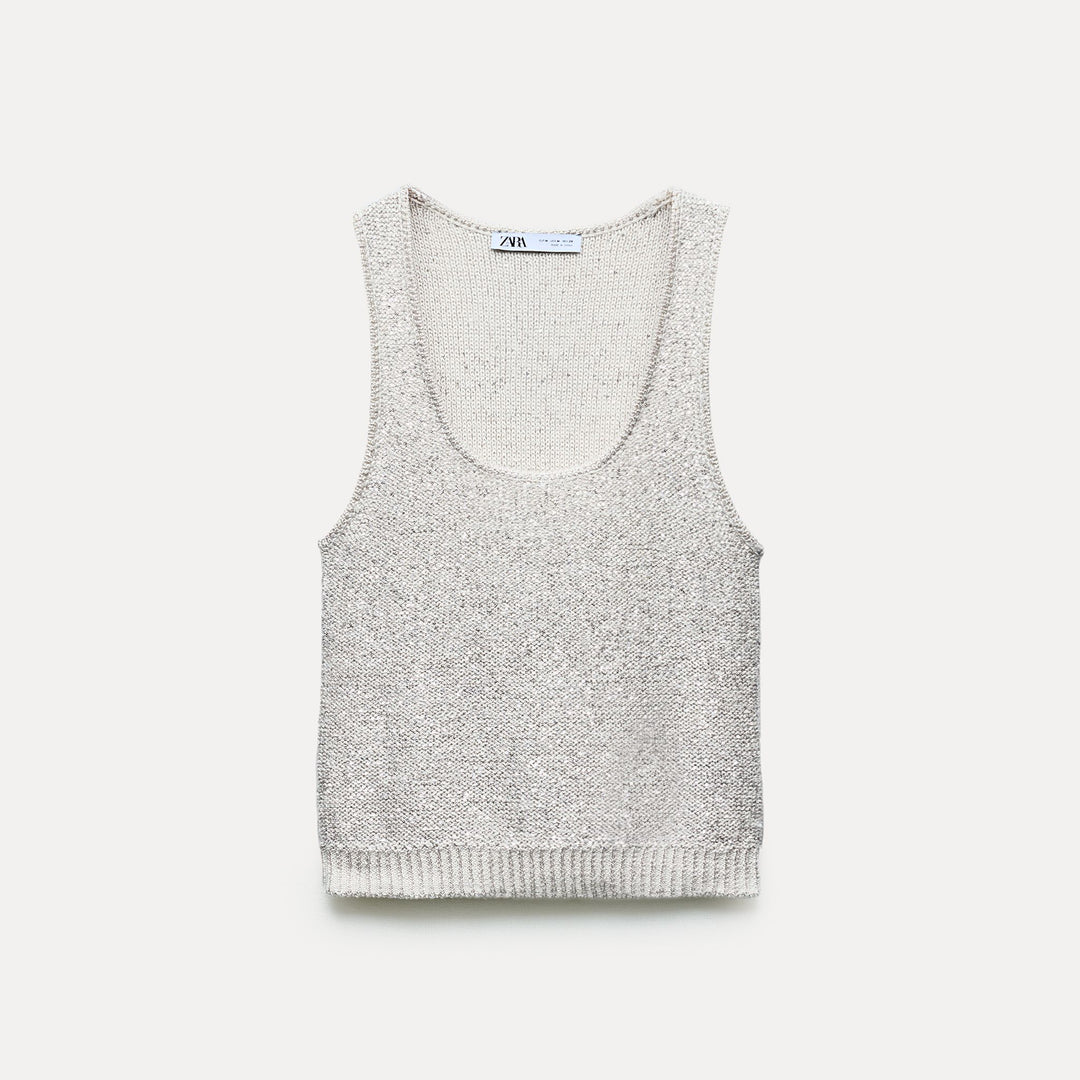 Moudda ZARA - Top manches courtes qualité paillettes - Tunisie 1