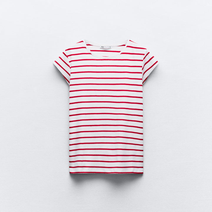 Moudda ZARA - T-shirt Côtelé en Coton Léger - Tunisie 1