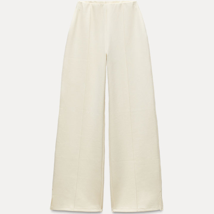 Moudda ZARA - Pantalon large maille interlock, nervure centrale - Tunisie 2