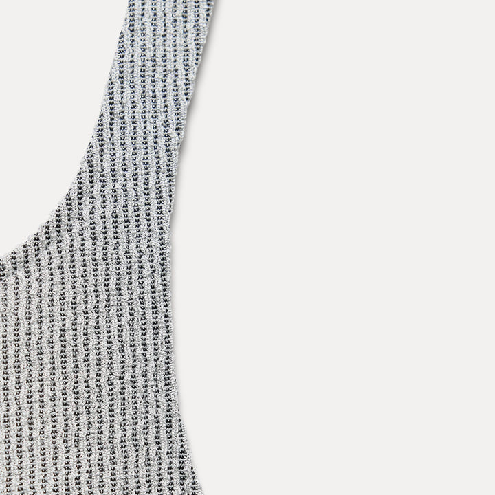 Moudda ZARA - T-shirt asymétrique côtelé lurex - Tunisie 3