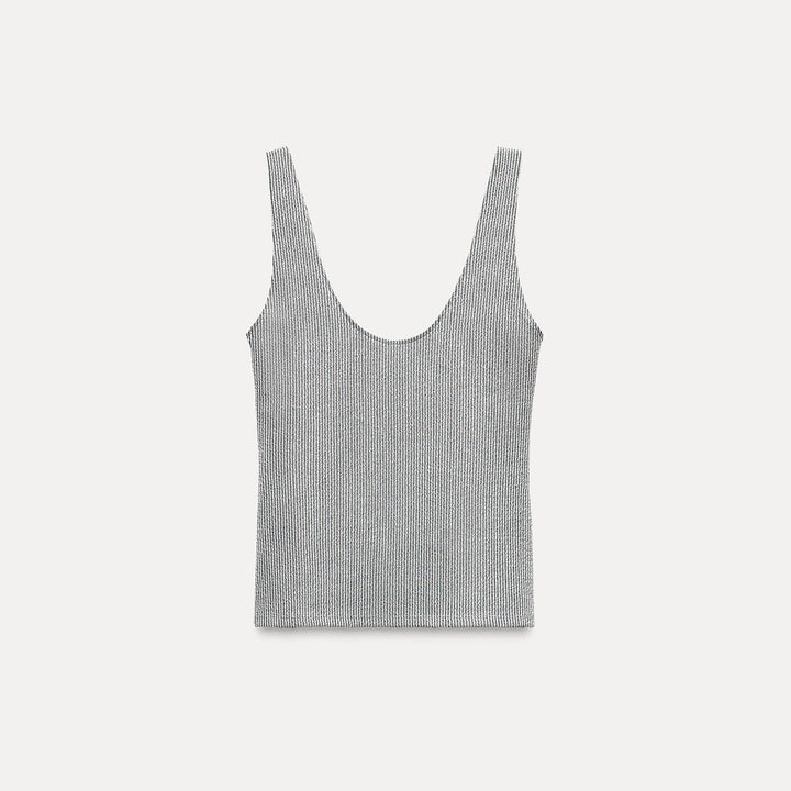 Moudda ZARA - T-shirt bretelles côtelé lurex - Tunisie 2