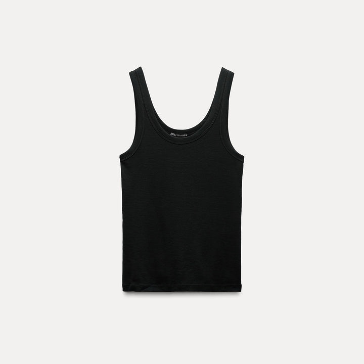 Moudda ZARA - T-shirt en Coton Mercerisé à Bretelles - Tunisie 2