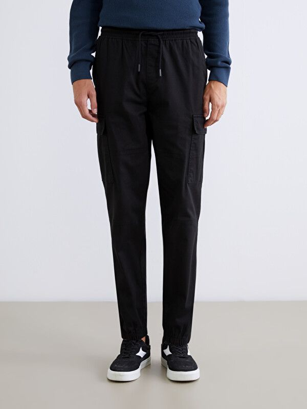 Moudda LC Waikiki - Pantalon cargo en tissu pour Homme couleur Noir - Tunisie 2