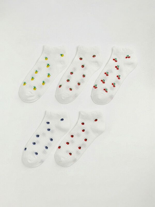 Moudda LC Waikiki - Chaussettes liner trainer (sport) pour Femme couleur Écru - Tunisie 1