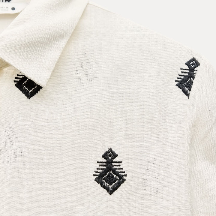 Moudda ZARA - Set top brodé noir/blanc - Tunisie 3