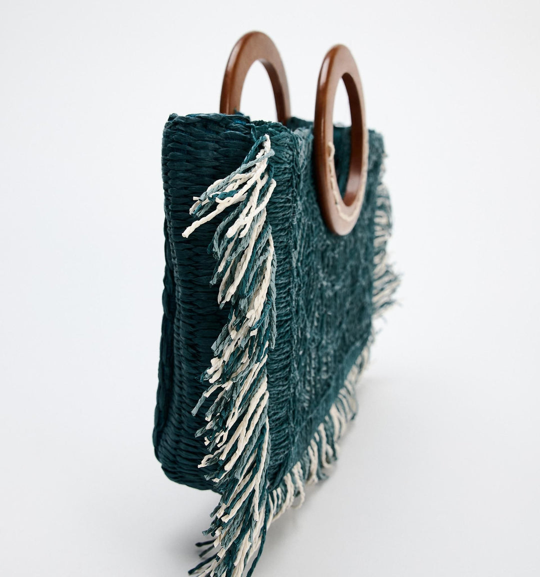 Moudda ZARA - Sac shopper horizontal raphia anse bois - Tunisie 3