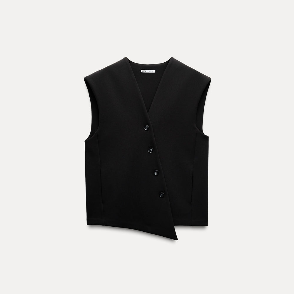 Moudda ZARA - Gilet Oversize en Crêpe à Boutons - Tunisie 2
