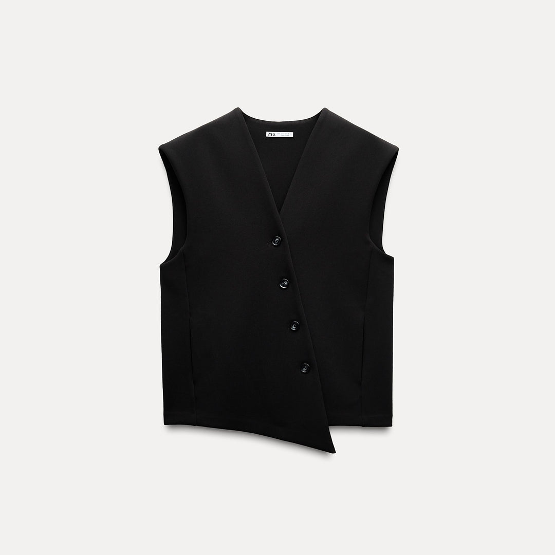 Moudda ZARA - Gilet Oversize en Crêpe à Boutons - Tunisie 2