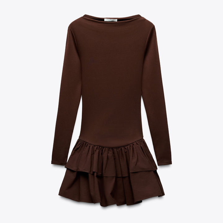 Moudda ZARA - Robe Mini Ajustée - Volants & Col Bateau - Tunisie 1