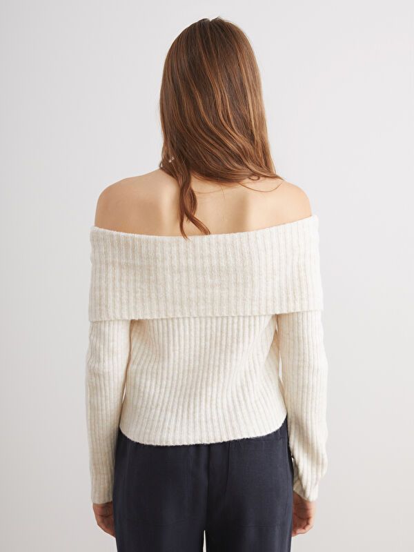 Moudda LC Waikiki - Pull en tricot Femme Ecru - Tunisie 4