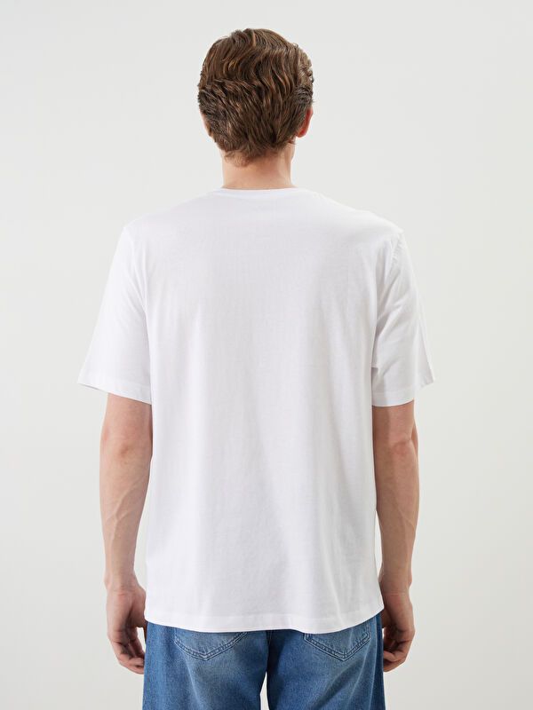 Moudda LC Waikiki - T-shirt jersey col V manches courtes Homme Buxe blanc - Tunisie 4