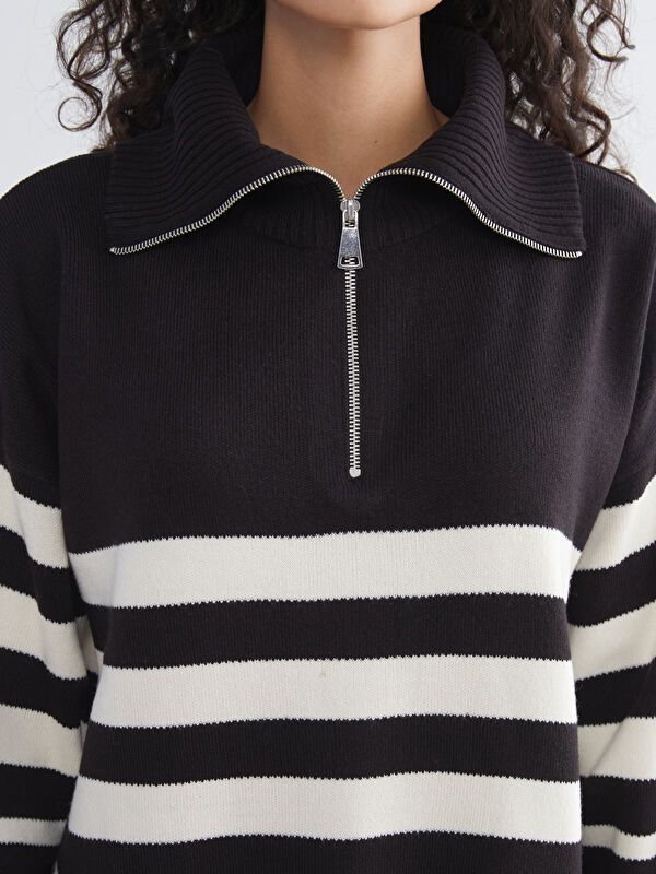 Moudda LC Waikiki - Tunique en tricot Femme Ecru rayé - Tunisie 3