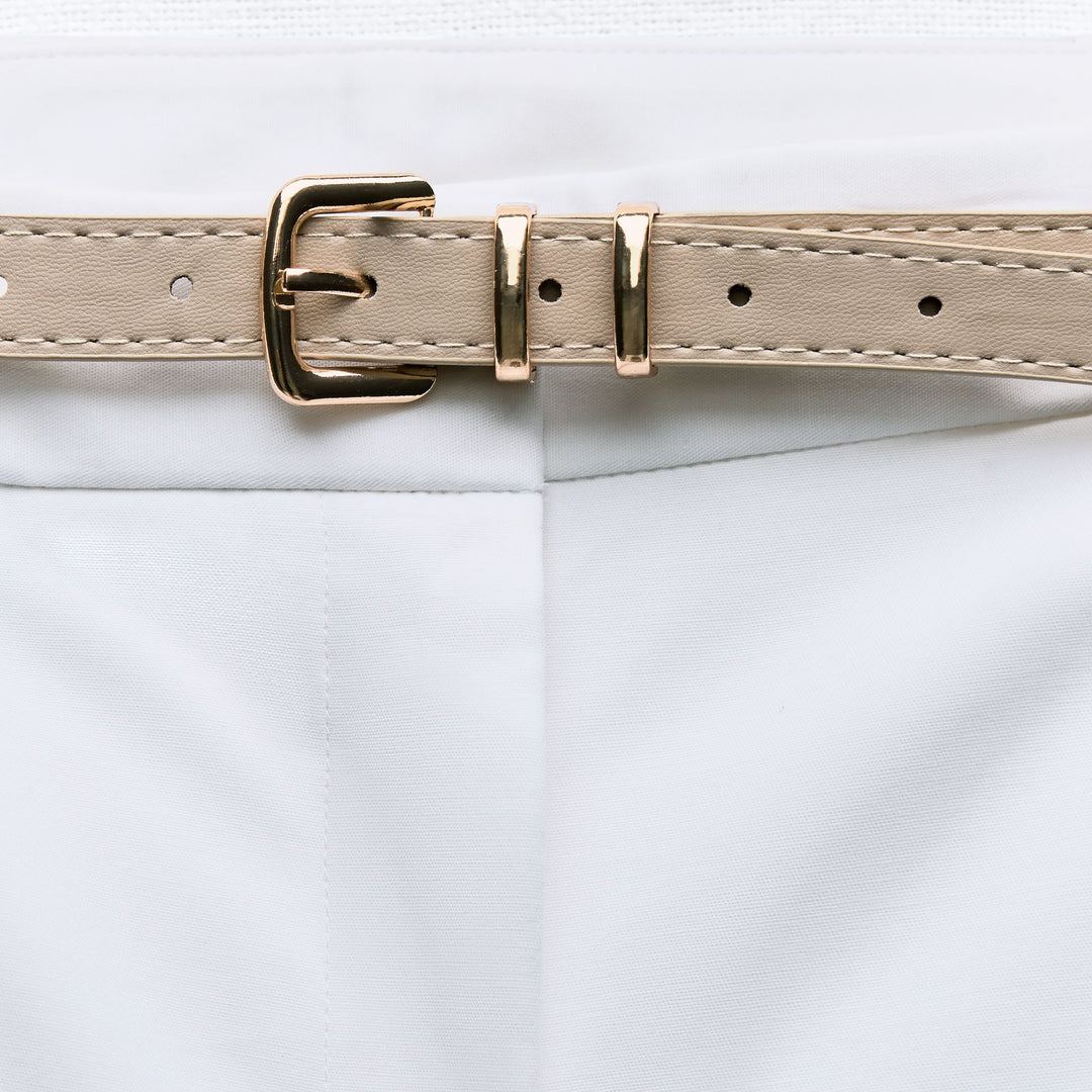 Moudda ZARA - Short avec ceinture en cuir synthétique boucle or clair - Tunisie 3