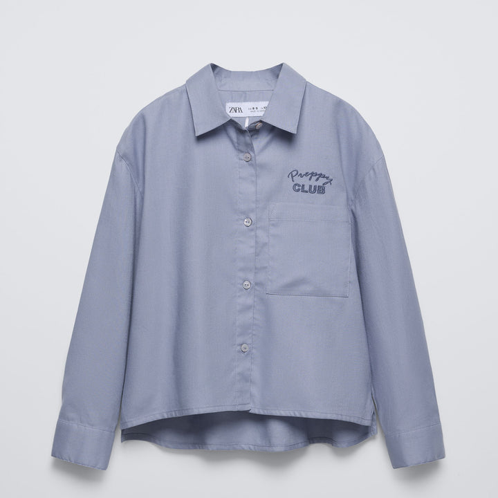 Moudda ZARA - Chemise fille qualité douillette brodée Preppy Club - Tunisie 1