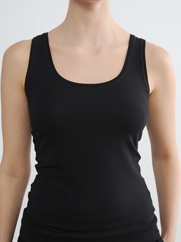 Moudda LC Waikiki - Débardeur basique en jersey pour Femme couleur Noir - Tunisie 3