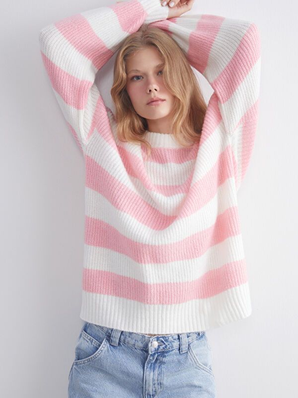 Moudda LC Waikiki - Pull en tricot Femme Rose - Tunisie 1