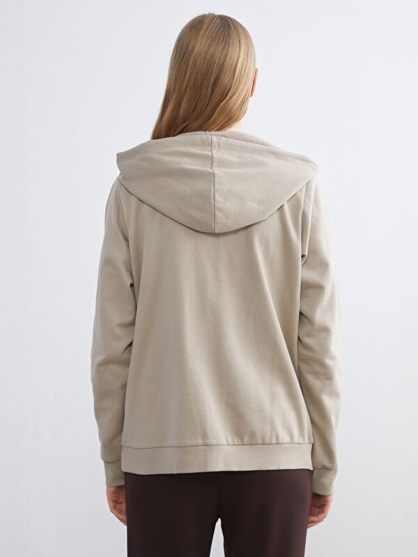 Moudda LC Waikiki - Cardigan en jersey couleur Marron clair pour femmes - Tunisie 4