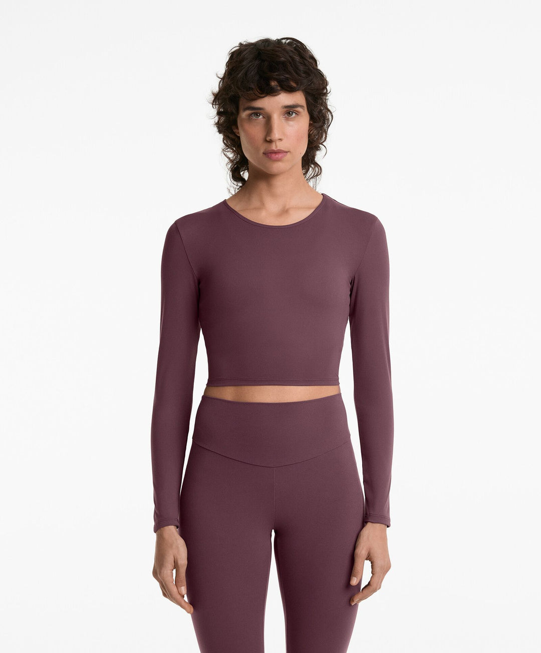 Moudda Oysho - T-Shirt Manches Longues Crop Comfortlux - Twist Dos - Tunisie 3