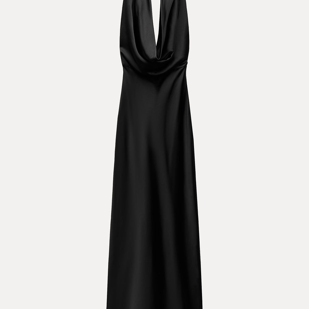 Moudda ZARA - Robe mi-longue satin bustier, drapée, dos dénudé - Tunisie 2