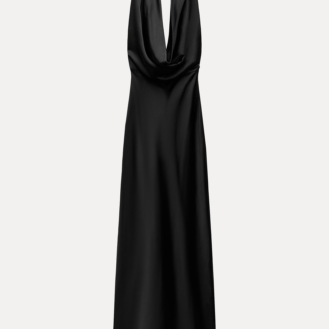 Moudda ZARA - Robe mi-longue satin bustier, drapée, dos dénudé - Tunisie 2