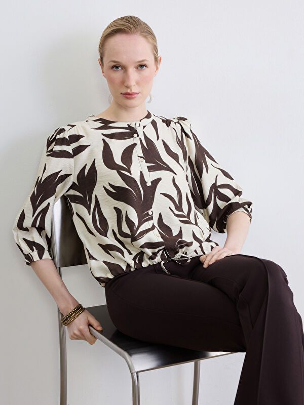 Moudda LC Waikiki - Chemisier (blouse) imprimé manches longues en tissu - Tunisie 1