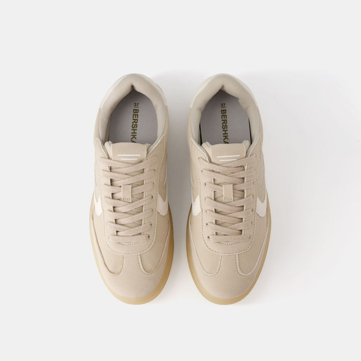 Moudda BERSHKA - Baskets rétro à plateforme crème - Tunisie 1