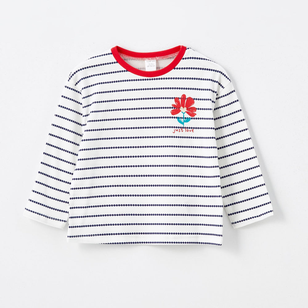 Moudda LC Waikiki - Body en jersey manches longues Fille Rayures noires - Tunisie 2