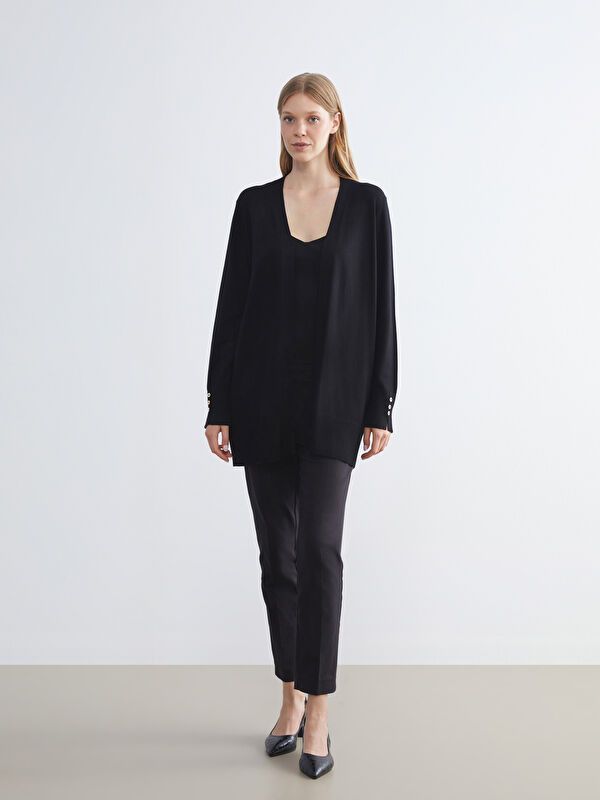 Moudda LC Waikiki - Cardigan fin en tricot Femme Noir - Tunisie 2