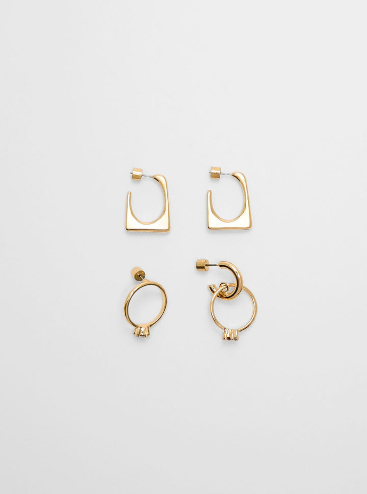 Moudda STRADIVARIUS - Lot de 2 Boucles d'Oreilles Anneau - Tunisie 3
