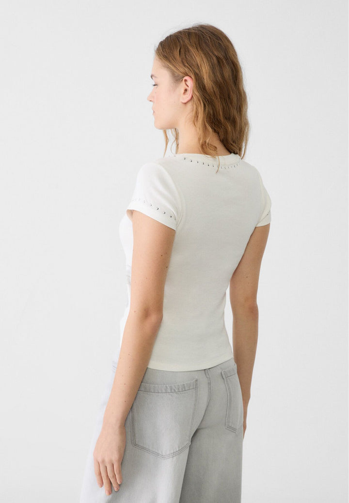 Moudda STRADIVARIUS - T-Shirt Graphique Rose - Tunisie 5