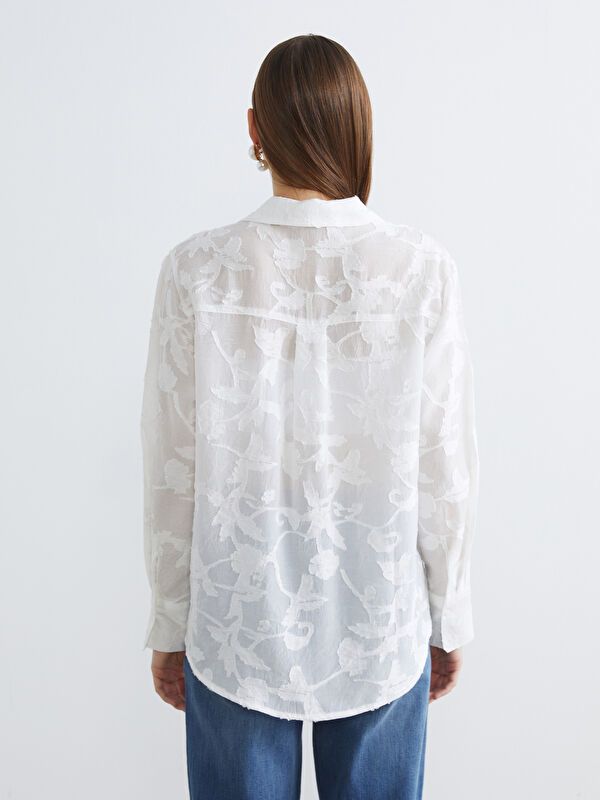 Moudda LC Waikiki - Chemise manches longues en tissu pour Femme - Tunisie 4