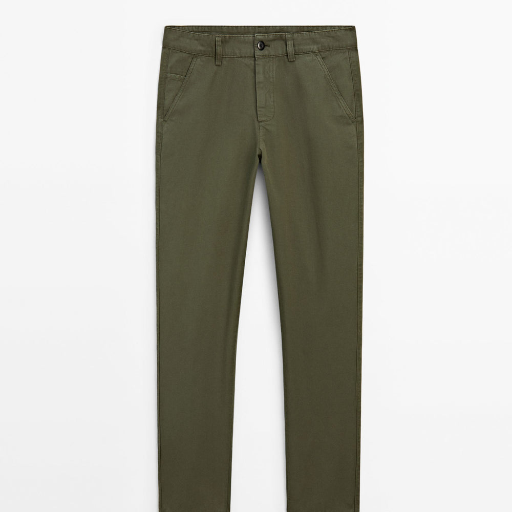 Moudda Massimo Dutti - Pantalon jean cassé coton/lin court coupe - Tunisie 2