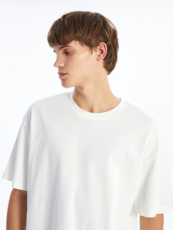 Moudda LC Waikiki - T-shirt jersey basique manches courtes Homme Ecru - Tunisie 1