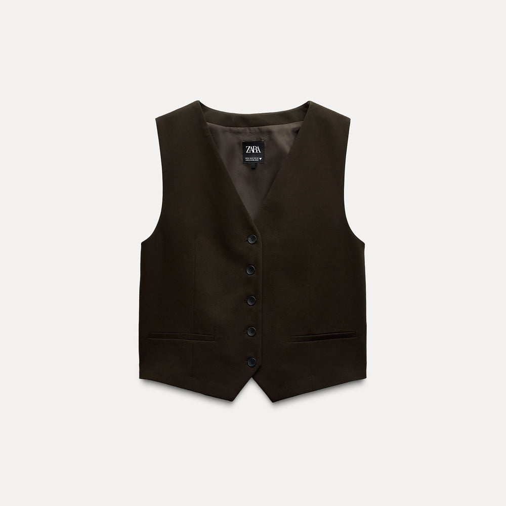 Moudda ZARA - Gilet homme en laine fine, bande au dos – ensemble - Tunisie 2