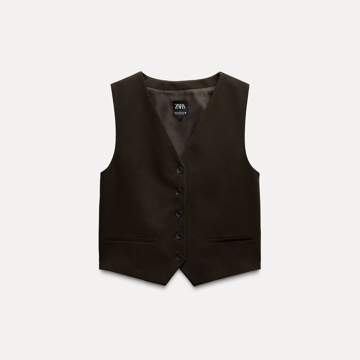 Moudda ZARA - Gilet homme en laine fine, bande au dos – ensemble - Tunisie 2